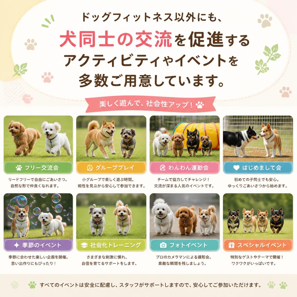 多彩なアクティビティで愛犬と一緒に楽しむ