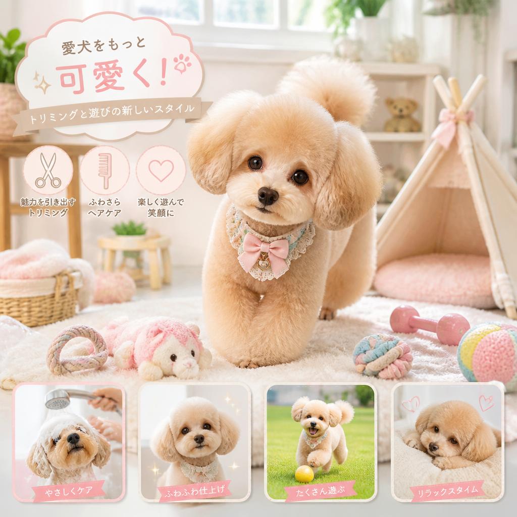 愛犬をもっと可愛く！トリミングと遊びの新しいスタイル
