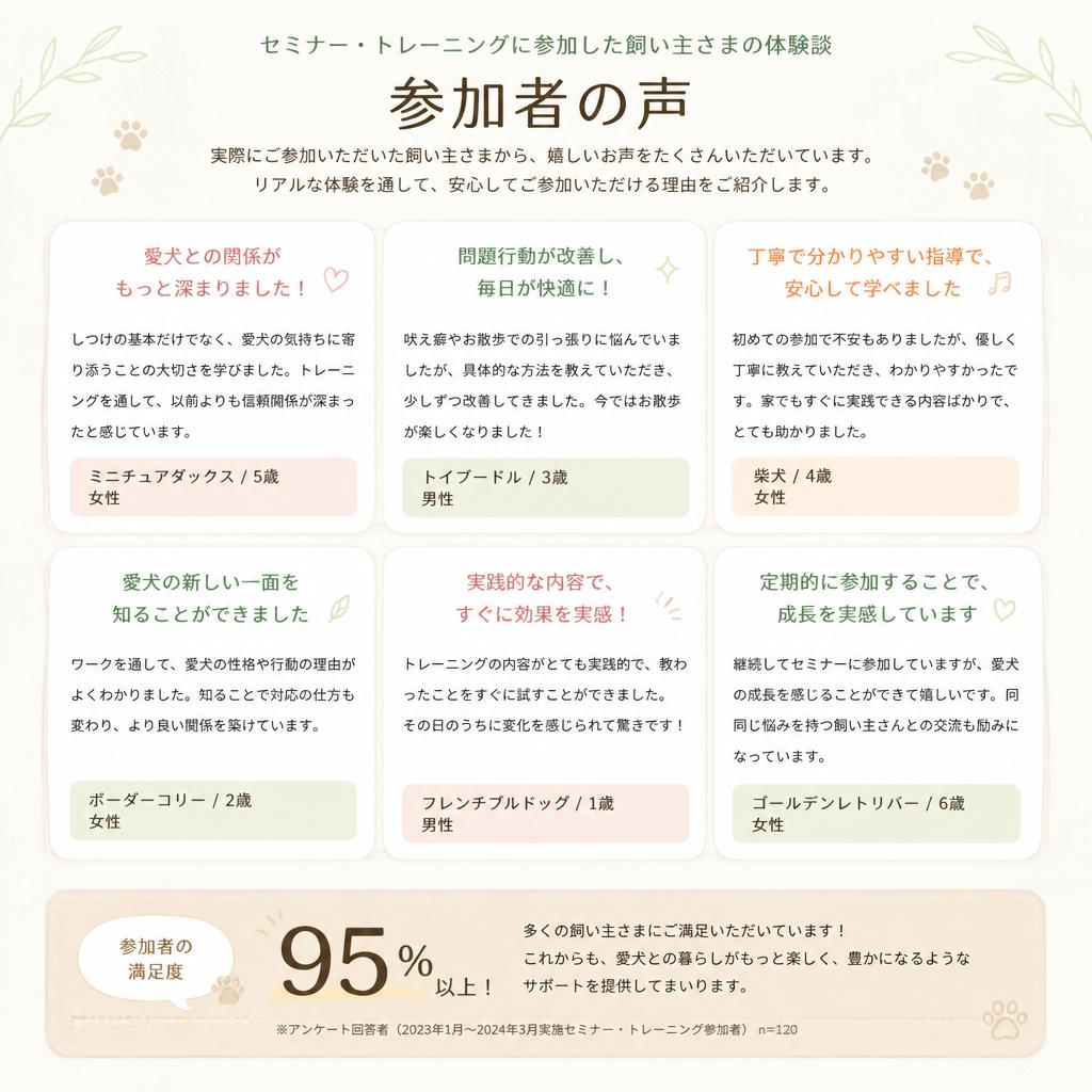 実際の参加者の声