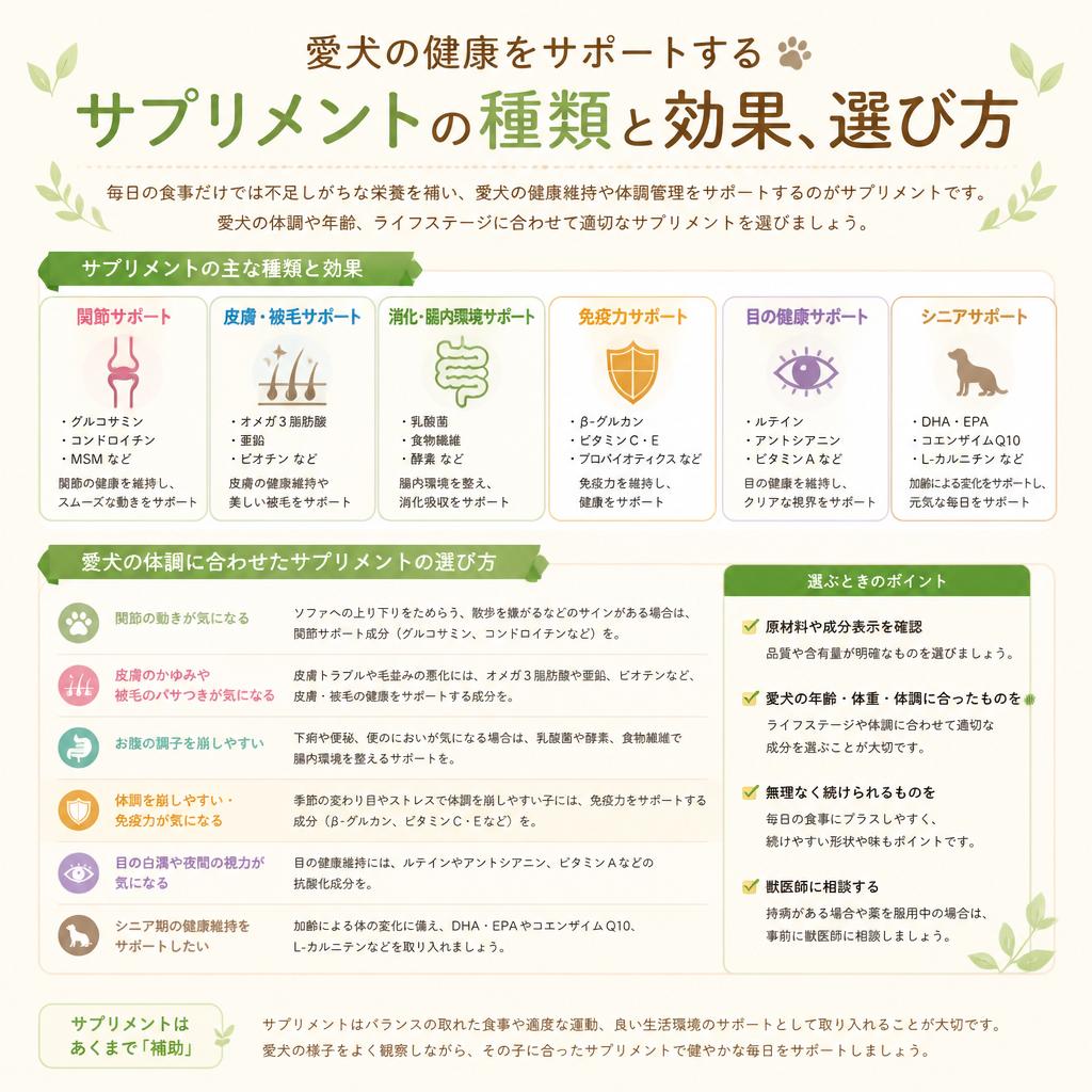 サプリメントの活用法