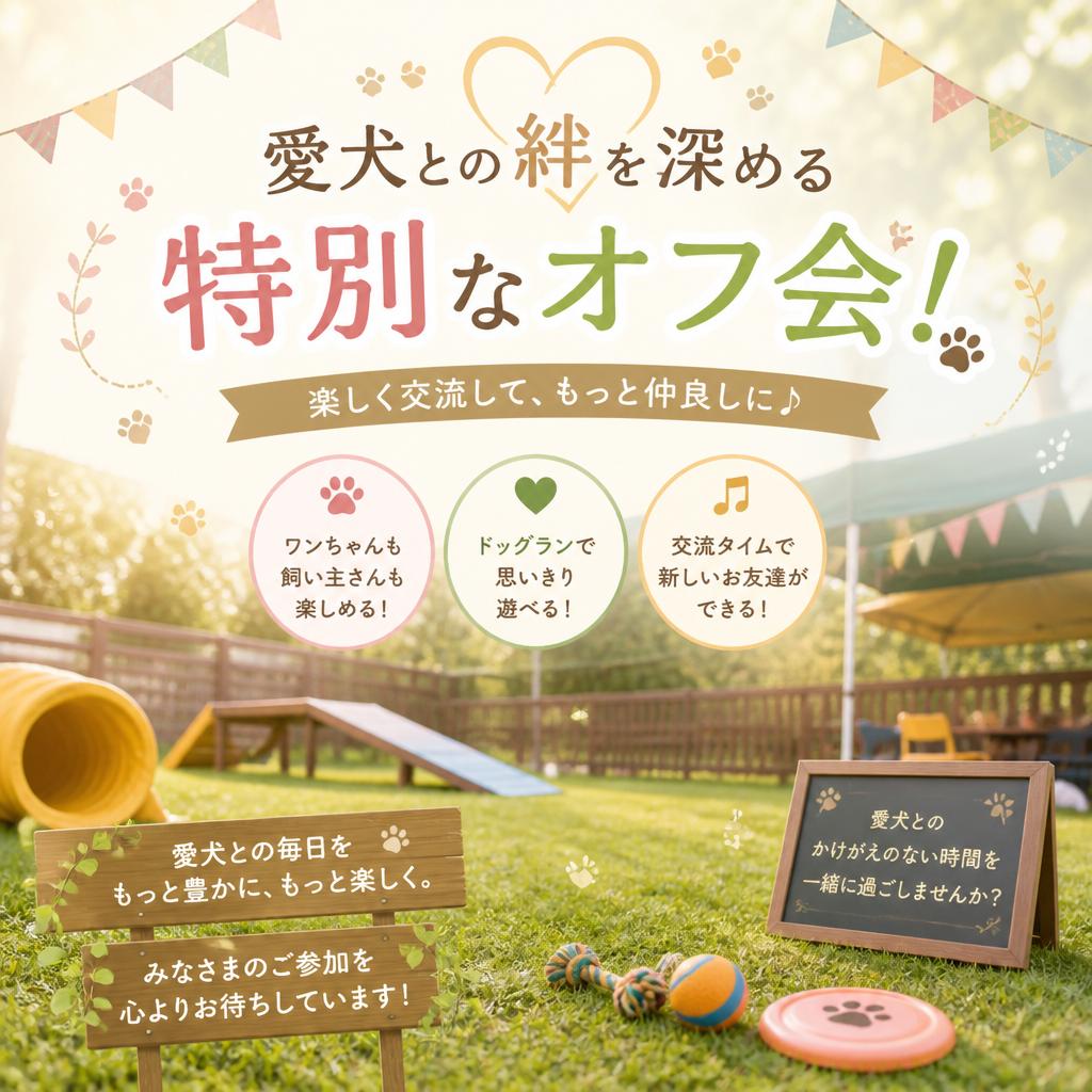 愛犬との絆を深める特別なオフ会！