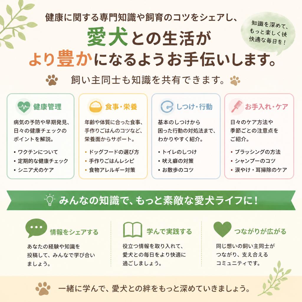 4. 愛犬の心と体をサポートする情報提供