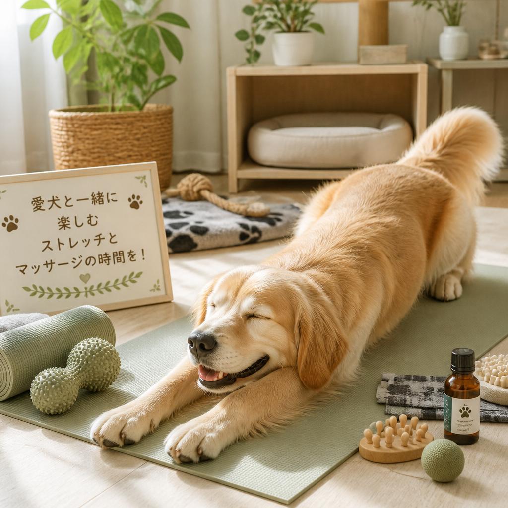 愛犬と一緒に楽しむストレッチとマッサージの時間を！