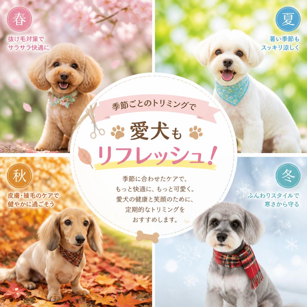 季節ごとのトリミングで愛犬もリフレッシュ！