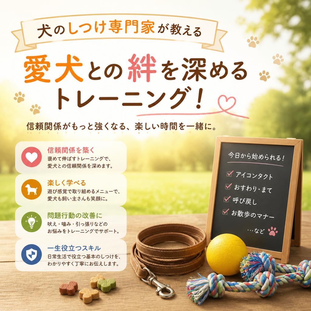 基本コマンド・オビディエンストレーニング｜京都で犬のしつけならわんコレHOUSE