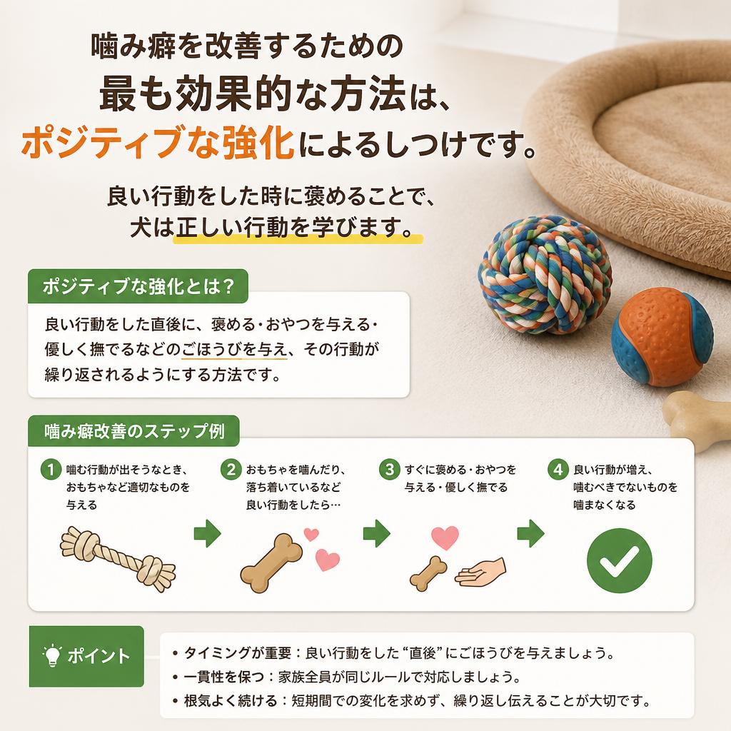 しつけの基本：ポジティブ強化
