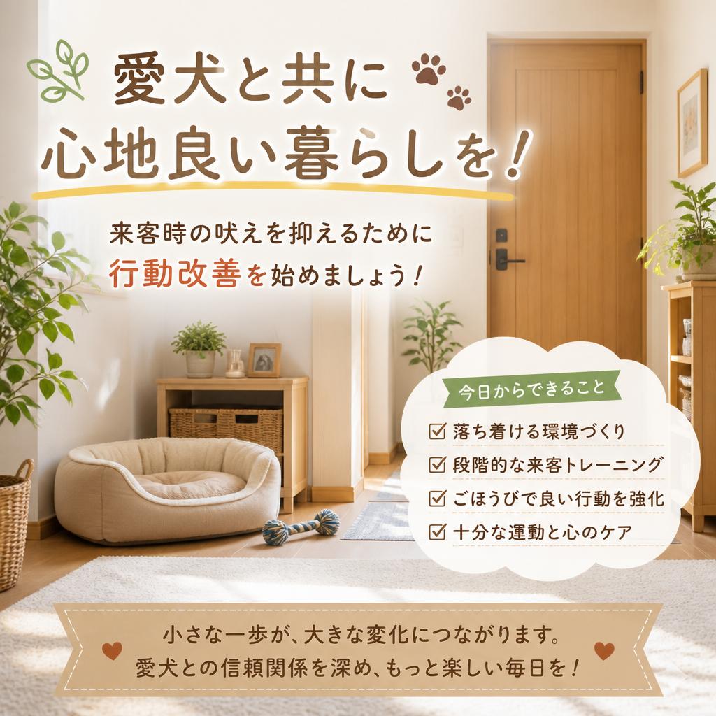 来客時の無駄吠え対策｜京都で犬のしつけならわんコレHOUSE