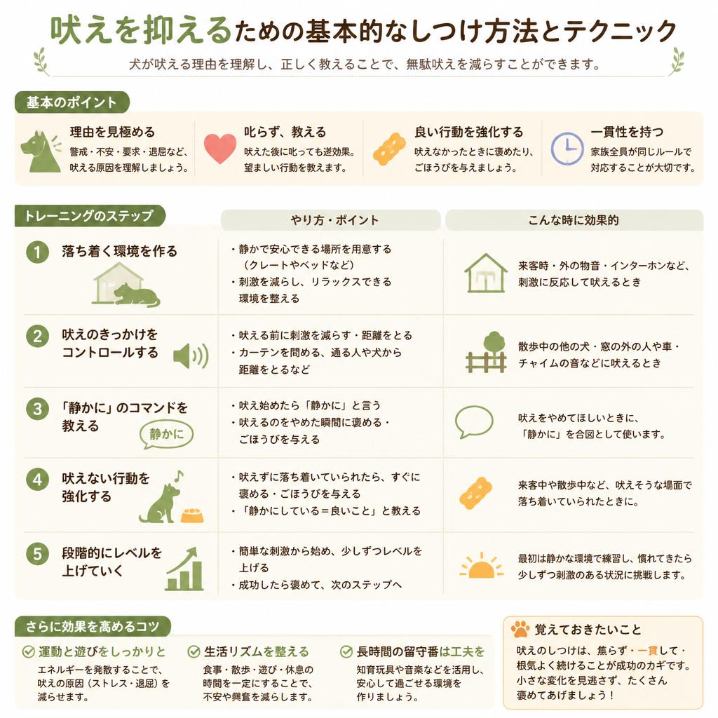 吠えのトレーニング方法